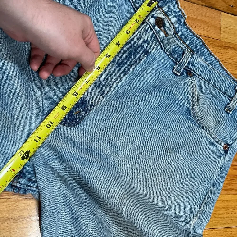 VTG 90s Levi's 550 Orange Tab Jeans Mens 37x30 Relaxed Fit Tapered Wear Distress
